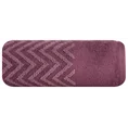 REINA LINE Ręcznik ELA w kolorze fioletowym, z żakardowym geometrycznym wzorem - 50 x 90 cm - fioletowy 3