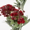 WERBENA kwiat sztuczny dekoracyjny z płatkami z jedwabistej tkaniny - ∅ 7 x 77 cm - czerwony 2