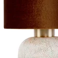 Lampa stołowa STELA na podstawie z betonu z abażurem z lśniącego welwetu - ∅ 23 x 38 cm - rudy 4