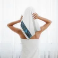 EWA MINGE Ręcznik AISHA  z bordiurą zdobioną designerskim nadrukiem - 50 x 90 cm - beżowy 8
