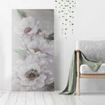 Obraz FLOWERY  ręcznie malowany na płótnie kwiat podkreślony lśniącymi akcentami - 60 x 120 cm - beżowy 3