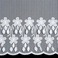 Firana gotowa SADIE z drobnej siateczki z haftowanymi na dole firany drobnymi kwiatuszkami - 300 x 150 cm - biały 6