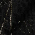 Dywanik łazienkowy NIKA z bawełny, dobrze chłonący wodę z geometrycznym wzorem wykończony błyszczącą nicią - 50 x 70 cm - czarny 5