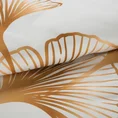 LIMITED COLLECTION Pościel BLANCA 10 z makosatyny bawełnianej łącząca motyw liści miłorzębu i geometryczny - 160 x 200 cm - biały 5