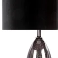 LIMITED COLLECTION Lampa stojąca PEONIA 5 z podstawą łączącą szkło i metal oraz welwetowy abażur PASJA CZERNI - ∅ 43 x 157 cm - czarny 4