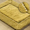 Miękki bawełniany dywanik CHIC zdobiony kryształkami - 75 x 150 cm - musztardowy 1