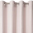 Zasłona o grubym płóciennym splocie przeplatana srebrną nicią - 140 x 250 cm - różowy 4