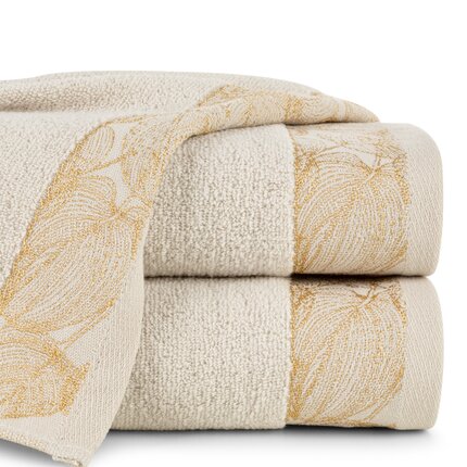 Фото - Рушник Rak Ceramics Ręcznik AGIS z żakardową bordiurą z motywem liści, ZERO TWIST 30 x 50 cm b 