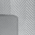 Narzuta welwetowa z welwetu pikowana metodą hot press w geometryczny wzór - 170 x 210 cm - srebrny 4