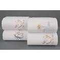 DIVA LINE Ręcznik BABY z kapturkiem i naszywaną aplikacją z jednorożcem - 75 x 75 cm - biały 4