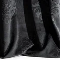 Zasłona LORINDA z welwetu z wytłaczanym wzorem - 140 x 250 cm - czarny 3