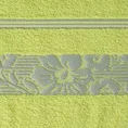 EUROFIRANY CLASSIC Ręcznik SYLWIA 1 z żakardową bordiurą tkaną w ornamentowy wzór - 70 x 140 cm - zielony 2