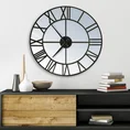 Dekoracyjny zegar ścienny w stylu vintage z metalu i szkła - 50 x 5 x 50 cm - czarny 2