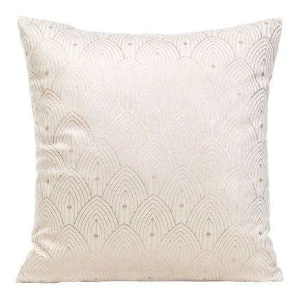 DESIGN 91 Poszewka AGNES z złotym nadrukiem w stylu art deco DESIGN 91 Poszewka AGNES z złotym nadrukiem w stylu art deco - 40 x 40 cm
