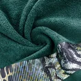 EWA MINGE Ręcznik CARLA z bordiurą zdobioną fantazyjnym nadrukiem - 50 x 90 cm - turkusowy 5