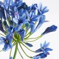 AGAPANT sztuczny kwiat dekoracyjny z płatkami z jedwabistej tkaniny - 76 cm - niebieski 2