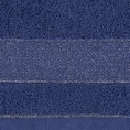 Ręcznik NESSY z żakardową bordiurą z geometrycznym wzorem z dodatkiem błyszczącej nici - 70 x 140 cm - granatowy 2