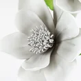SZTUCZNY KWIAT dekoracyjny z pianki foamiran - dł.70 cm śr. kwiat 20 cm - srebrny 2
