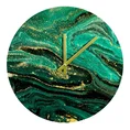 Dekoracyjny zegar ścienny w stylu nowoczesnym ze szklaną tarczą - 60 x 5 x 60 cm - wielokolorowy 1