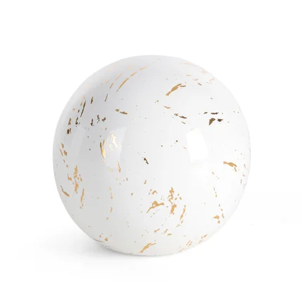 Kula ceramiczna ARIELA 2 zdobiona przecieranym wzorem Kula ceramiczna ARIELA 2 zdobiona przecieranym wzorem - ∅ 10 x 10 cm