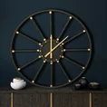 Dekoracyjny zegar ścienny w nowoczesnym stylu z metalu - 68 x 4 x 68 cm - czarny 6