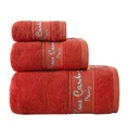 Pierre Cardin Komplet ręczników MALIBU - 30 x 50 cm, 50 x 90 cm, 70 x 140 cm - czerwony 1