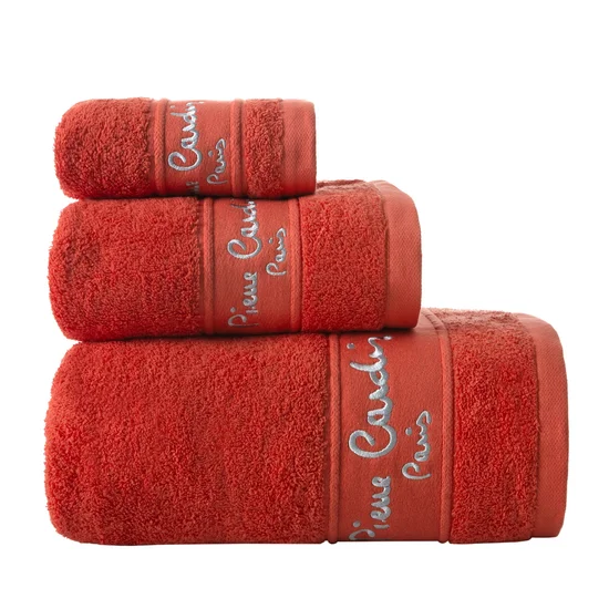 Pierre Cardin Komplet ręczników MALIBU - 30 x 50 cm, 50 x 90 cm, 70 x 140 cm - czerwony