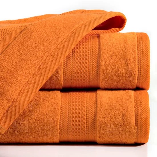 Ręcznik szybkoschnący MODERN z bawełny - 70 x 140 cm - pomarańczowy