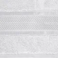 EUROFIRANY PREMIUM Ręcznik MIRO w kolorze srebrnym, z włókien bambusowych z żakardową bordiurą zdobioną lśniącymi paskami - 50 x 90 cm - jasnopopielaty 2