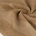 EUROFIRANY CLASSIC Ręcznik SYLWIA 2 z żakardową bordiurą z falującym wzorem - 50 x 90 cm - ciemnobeżowy 5