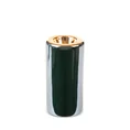 Świecznik ceramiczny AMORA 2 o lśniącej powierzchni ze złotym detalem - ∅ 8 x 15 cm - zielony 2