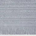 Ręcznik bawełniany MIRENA w stylu boho z frędzlami - 50 x 90 cm - stalowy 2