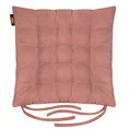 ADORE dwustronna welurowa poduszka siedziskowa na krzesło z szesnastoma pikowaniami, gramatura 195 g/m2 - 40 x 40 x 6 cm - różowy 2