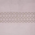 DIVA LINE Zasłona z welwetu zdobiona pasem geometrycznego wzoru z drobnych jasnozłotych dżetów - 140 x 270 cm - różowy 7