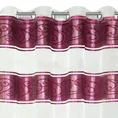 Zasłonę gotową LISA uszyto z ekskluzywnej tkaniny devore - organdyny o delikatnym połysku zdobionej poziomymi pasami z ornamentem - 140 x 250 cm - amarantowy 2