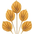 GAŁĄZKA OZDOBNA , liście z pianki dekoracyjnej - 76 cm - złoty 1