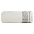 Ręcznik bawełniany SUZANA o ryżowej strukturze z żakardową bordiurą - 50 x 90 cm - kremowy 3
