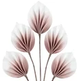 GAŁĄZKA OZDOBNA , liście z efektem ombre z pianki dekoracyjnej - 76 cm - różowy 1