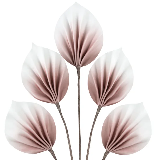 GAŁĄZKA OZDOBNA , liście z efektem ombre z pianki dekoracyjnej - 76 cm - różowy