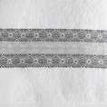Ręcznik bawełniany  MALIKA 70X140 cm z żakardową bordiurą z wzorem podkreślonym błyszczącą nicią biały - 70 x 140 cm - biały 2