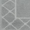 Dywanik łazienkowy MARTHA z bawełny, dobrze chłonący wodę z geometrycznym wzorem wykończony błyszczącą nicią - 50 x 70 cm - szary 4