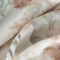 Zasłona DEMI z tkaniny z dodatkiem lnu w stylu eko zdobiona nadrukiem delikatnych kwiatów hortensji - 140 x 250 cm - naturalny 8