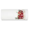 Ręcznik świąteczny SANTA 24 bawełniany z haftem z saneczkami - 70 x 140 cm - biały 3