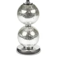 Lampa stołowa SABRINA z podstawą w formie szklanych bombek i welwetowym abażurem - ∅ 36 x 61 cm - srebrny 4