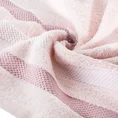 EUROFIRANY CLASSIC Ręcznik bawełniany GRACJA z ozdobną bordiurą w pasy - 70 x 140 cm - różowy 5