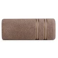 Ręcznik MANOLA z bordiurą podkreśloną żakardowymi paseczkami - 30 x 50 cm - brązowy 3