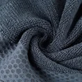Ręcznik ANELA z ozdobną bordiurą przetykaną błyszczącą nicią - 70 x 140 cm - stalowy 5