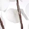 Gałązka z liśćmi - sztuczny kwiat dekoracyjny z pianki foamirian - 90 cm - biały 2