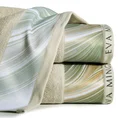EVA MINGE Ręcznik SOPHIA z bordiurą zdobioną designerskim nadrukiem - 70 x 140 cm - beżowy 1