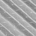 Tkanina firanowa matowa mikrosiateczka zdobiona symetrycznym haftem na całości - 280 cm - biały 5